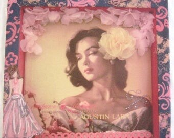 FALL SALE SHOPWIDE Romantique Shadowbox, Mixed Media, Romantic Shadowbox, Augustin Lara, Album Cover, Shadowbox Art, Romantic Canvas, Canvas
