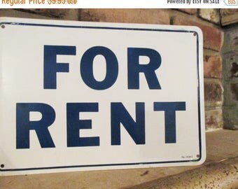 20% Summer SALE Vintage For Rent Metal Sign