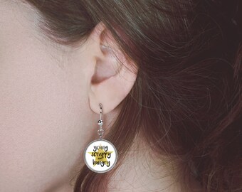 Hamilton Musical Earrings Young Scrappy Hungry Earrings Hamilton Jewelry Hamilton Earrings E145