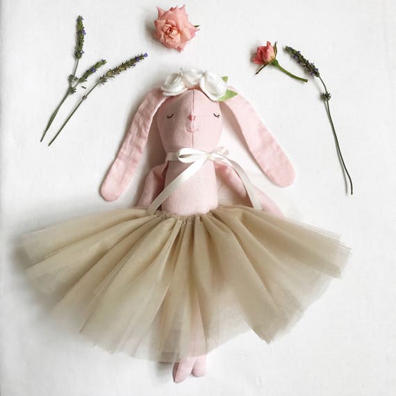 linen bunny doll