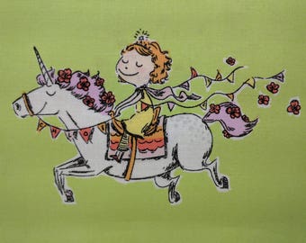 CRAFTY CHLOE Unicorn by Heather Ross 22" Fabric