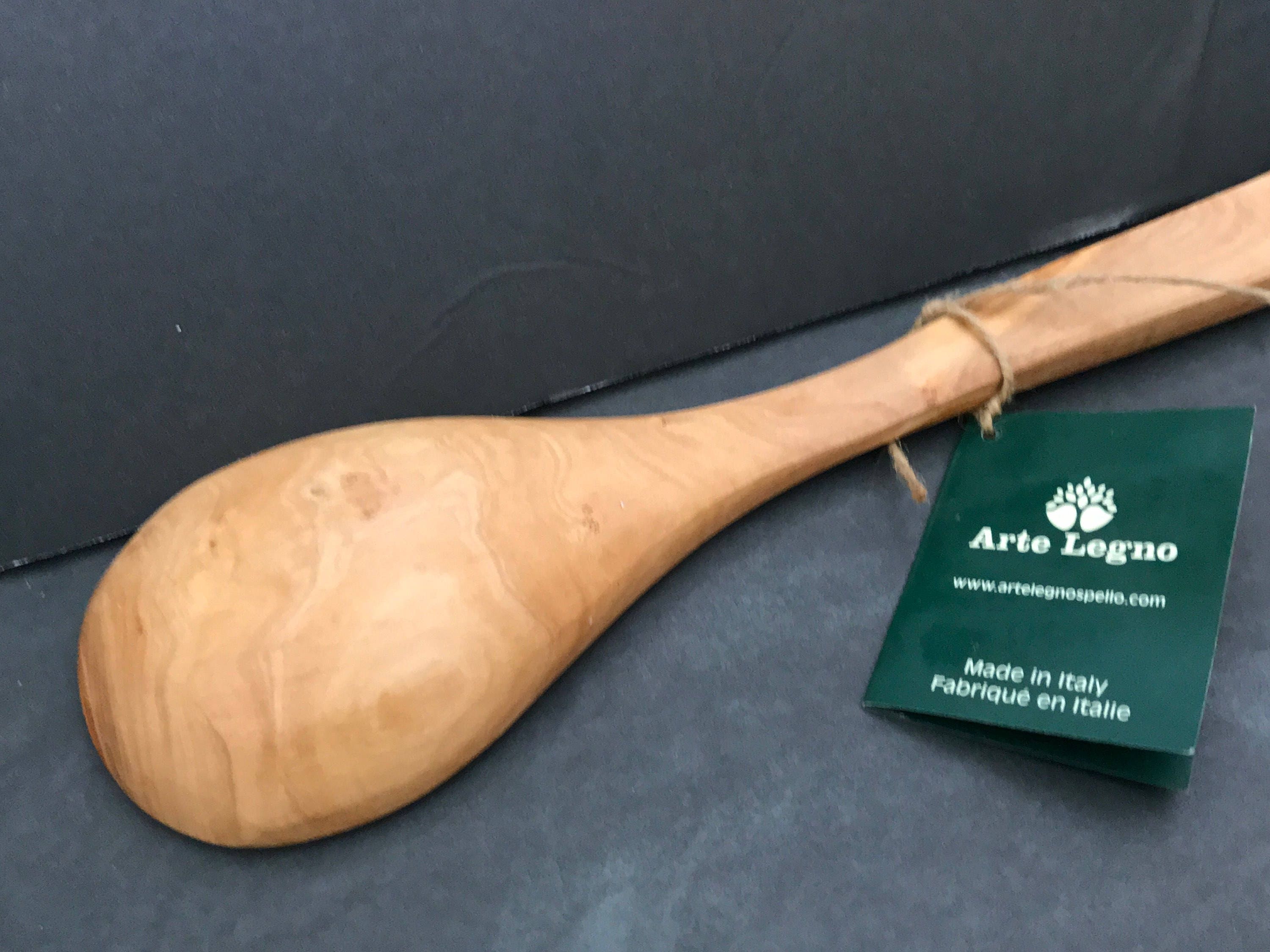 Handmade Olive Wood Long Spoon Serving Spoon Ladle Scoop Arte Legno