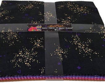 Clothworks Fabric, Laurel Burch, Sunrise Pre-Cuts, 42 10-inch Squares, Layer Cake