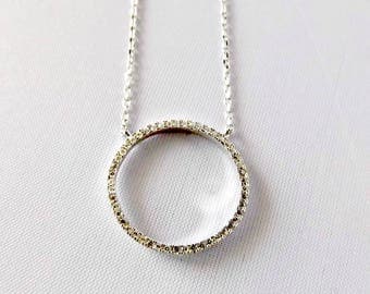 necklace silver dainty delicate layered layering cz