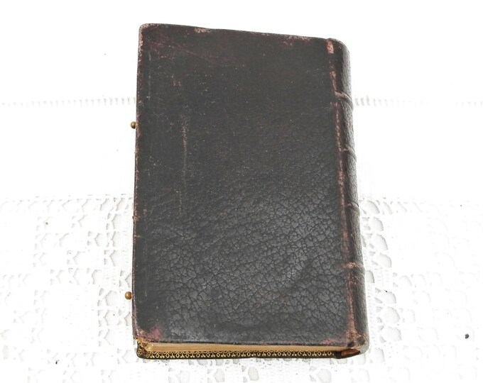 Antique French Religious Book Leather Cover Decorated with Gold Gilt Pattern Printed in 1885 "Paroissien Romain", Liturgy from France Antique French Religious Book Leather Cover Decorated with Gold Gilt Pattern Printed in 1885 "Paroissien Romain", Liturgy from France