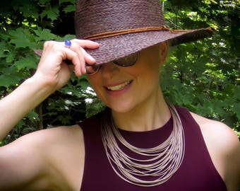 Necklace Ogawa: 29 rows, dusty gold, stainless steel,hypoallergenic
