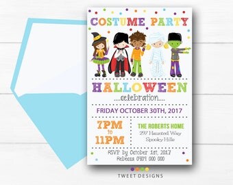 HALLOWEEN INVITATION, COSTUME Invitation, Halloween Party, Halloween Costume Birthday, Halloween Costume Invitation, Halloween Printable
