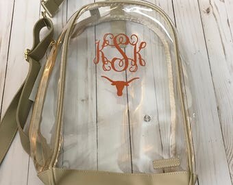 Clear Backpack personalized any way you want!