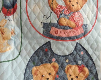 Fabric Supplies, Material for Sewing, Teddy Bear Panel, Bibs for Babies, Supplies for Make Your Own, Babies Bibs, Bibs for Boys or Girls