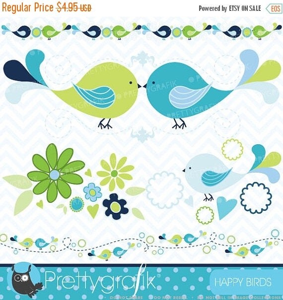 80% OFF SALE bird tweets clipart commercial use, vector graphics, digital clip art, digital images - CL425 Il_570xn