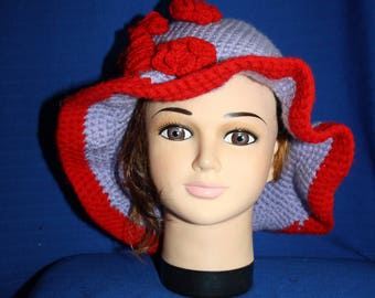 large circular purple and Red Hat