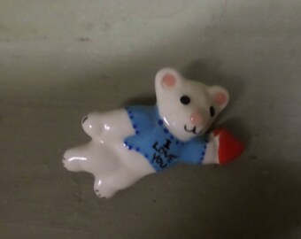 Vintage Flying Colors I Love You Animal pin, brooch 1980's