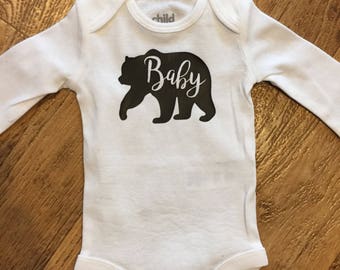 Baby Bear Long Sleeve Onesie Baby Bear Onesie