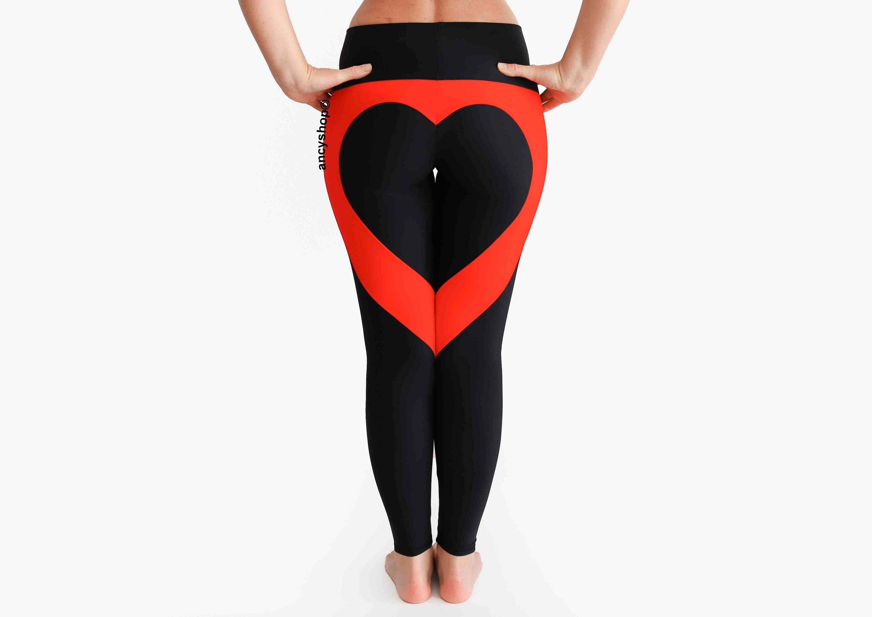 Heart Yoga Pants Love Leggings Heart Shape Leggings 