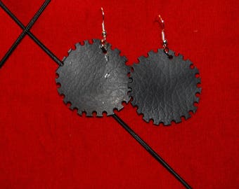 Sphere in inner tube earrings