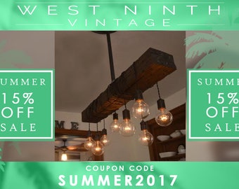 Farm House Light - Pendant Lighting - Wood Light - Kitchen Light - Industrial Chic - Chandelier - reclaimed wood - wood fixture -light