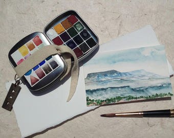 Ochre Gem Watercolor Pocket Tin