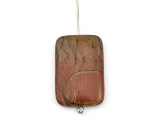 1 red creek jasper stone bead / 20mm x 30mm #PP 132-2