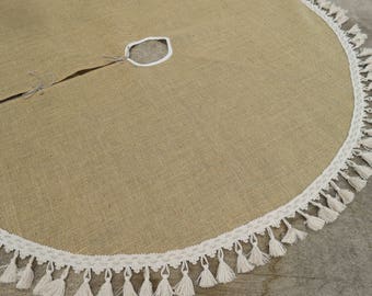 Burlap Christmas Tree Skirt Rustic Christmas Tree Skirt Christmas Decor Country Christmas Tree Skirt Rustic Christmas Decor Burlap Ornament