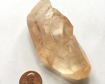 Golden Healer Lemurian Seed Quartz Crystal Brazil 3.5" 108g 17gh718 - Ships free in US!