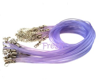 Pink X 1 round neck buna cord purple reflection