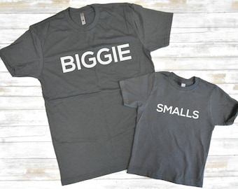 Biggie Smalls Shirt Set. Father Son Tees. Father's Day Shirt, Father's Day T-Shirt, Father son matching shirts, Daddy and me matching shirts