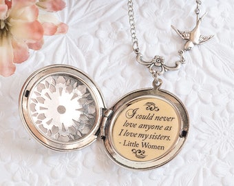 Sister Necklace Sister Gift Little Women Quote Gift for Sister Sister Jewelry Sister Wedding Gift Bridesmaid Gift Bridesmaid Necklace