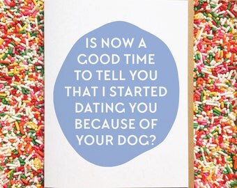 Dating Anniversary Card. Funny Anniversary Card. Dog Card. Funny Relationship Card. LDR Card. Card for Boyfriend. Card for Girlfriend