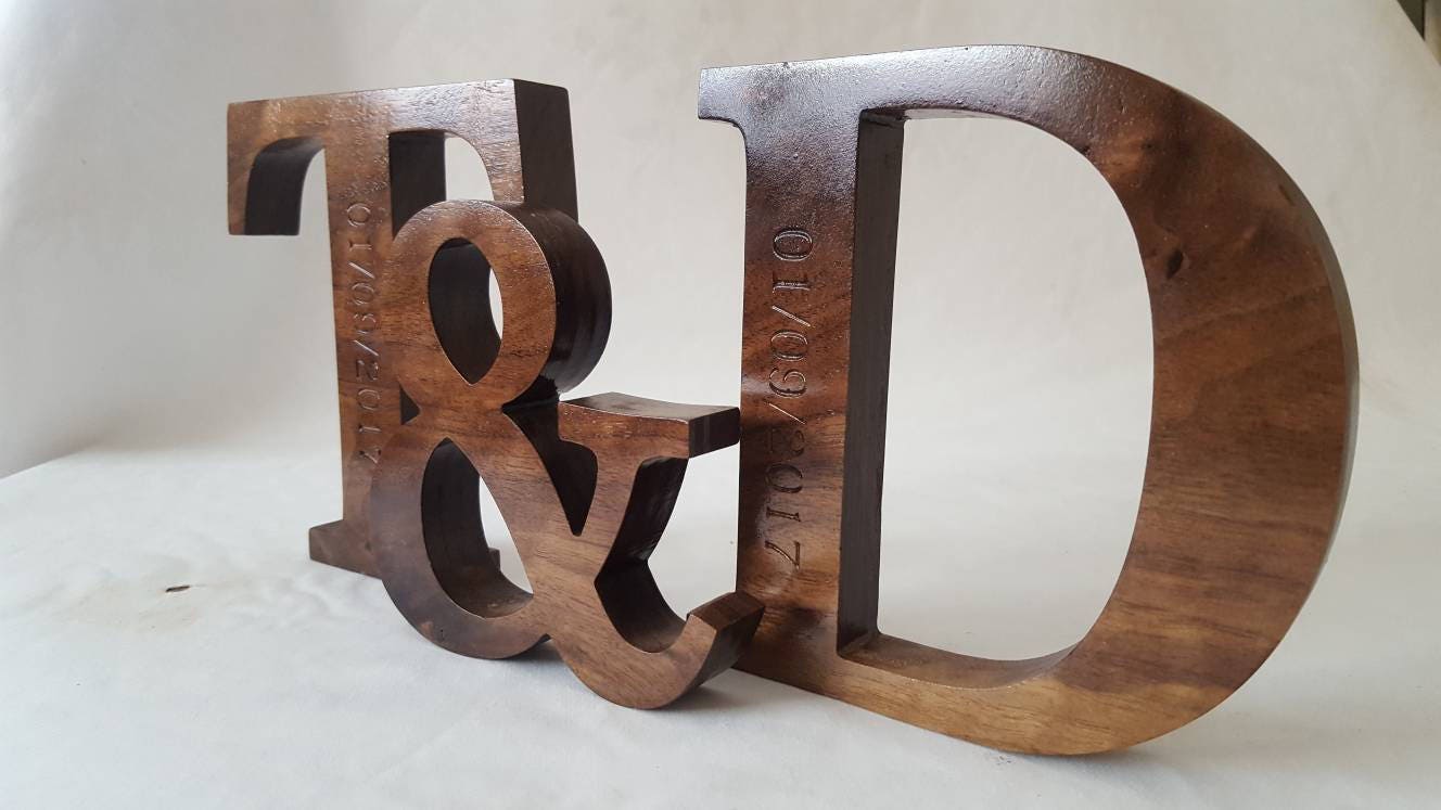 Large Personalised / Engraved Wooden Letters