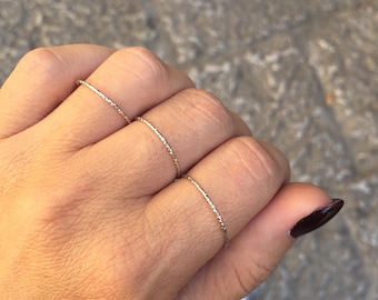 Thin all-round silver 925 rings and gold bath