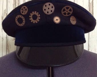 Steampunk Beige Military Flat Cap main image 1