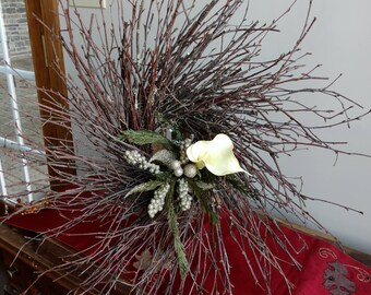 Minimalist Wreath, Christmas Wreath, Holiday Wreath, Holiday Decor, Elegant Wreath, Rustic Wreath, Wedding Wreath, Winter Wreath, Christmas