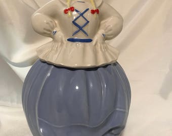 Pottery Guild Dutch Girl Cookie Jar Mid Century Vintage