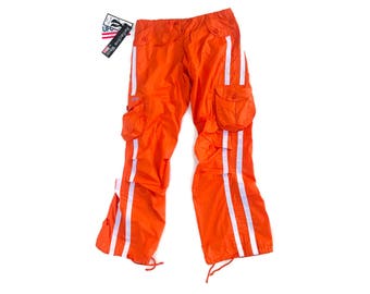 orange parachute pants