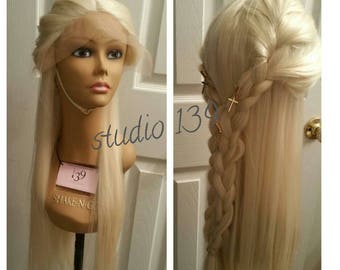 Blonde human hair lace front wig 24inches