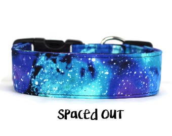 Dog Collar, Galaxy Dog Collar, Space Dog Collar, Girl Dog Collar, Stars Dog Collar, Boy Dog Collar (Upgrade to Metal Buckle or Martingale)
