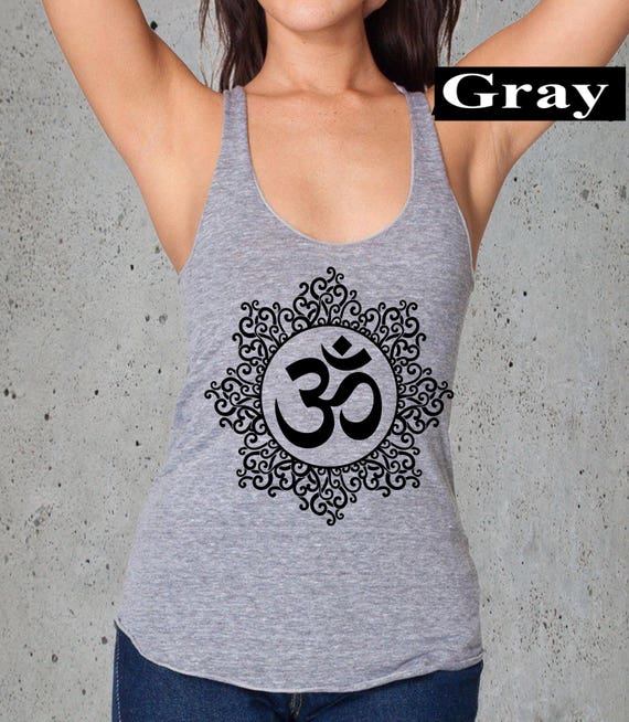 Items similar to OM Shirt, Yoga Clothes Yoga Tank Top Peace Relax ...