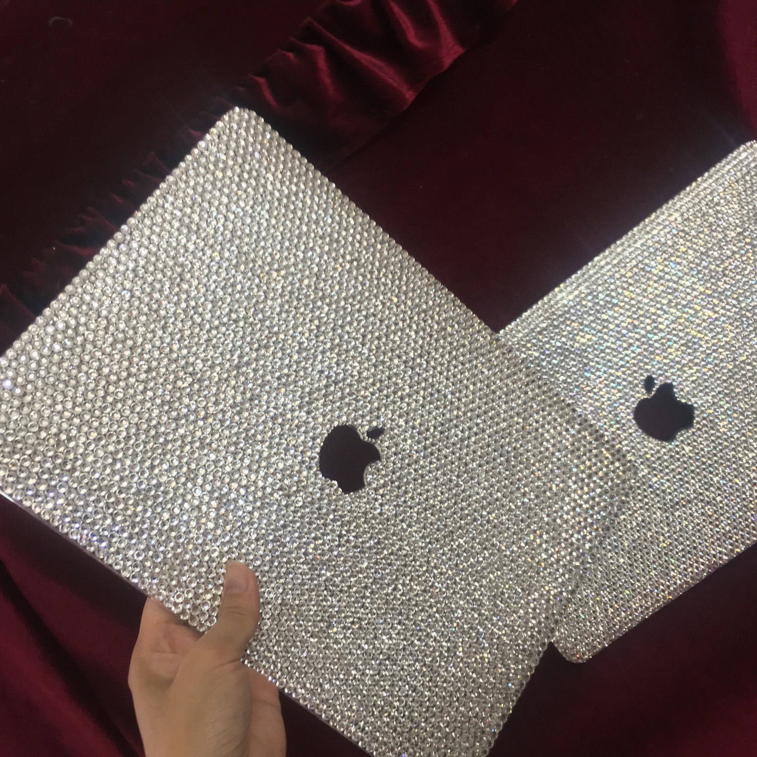 Apple Watch case bling handmade rose gold white opal crystal