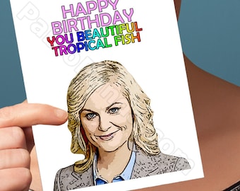 Funny Birthday Card | Leslie Knope | Wife Gift Card For Girlfriend April Ludgate Boyfriend Gift Blank Birthday Cards Card For Mom Card Aunt