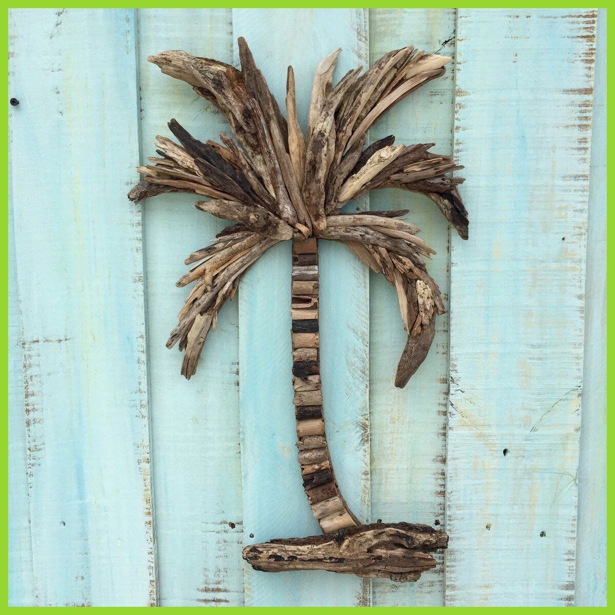 Driftwood Palm Tree Coastal Wall Decor