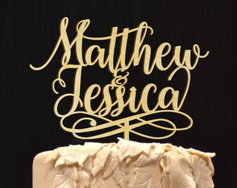 Personalized MR&MRS Wedding Cake Topper, Wedding Cake Decor, Anniversary - Bridal Shower - Wedding Gift, Valentine Day Cake Topper