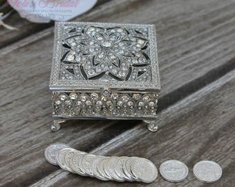 NEW!! Beautiful Swarovski Crystal Box, Wedding Ring Box, Wedding Arras, Unity Coins, Ring Box, Wedding gift, Anniversary Gift, Arras de boda