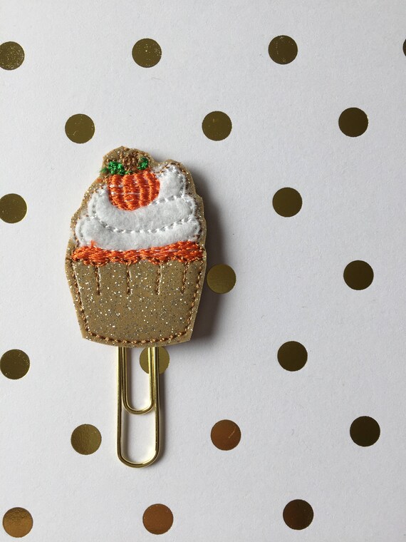 Pumpkin Cupcake planner Clip/Planner Clip/Bookmark. Pumpkin planner clip. Cupcake planner clip. Fall planner clip. Pumpkin spice clip