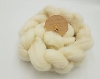 Beginner drop spindle kit with roving, 30 grams, plying spindle, drop spinning, hand spinning, spindle, drop spindle