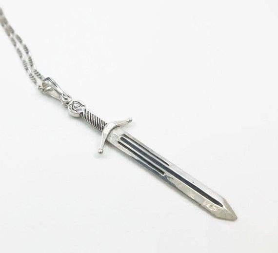 sword necklace sword pendant personalized jewelry mens