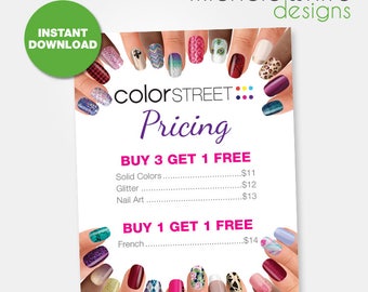 8.5"x11" Color Street Pricing Flyer/Poster - Instant Download