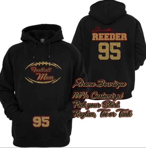 Football Mom Hoodie Football Mom shirt bling Football mom