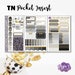 POCKET TN Insert - Neutral Funtionals - Black, Gray, White, Gold - 1 Sheet, Perfectly folded for Traveler's Notebooks