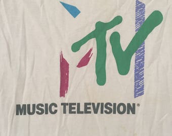 Vintage 90s MTV Tshirt - Vintage MTV Music Television Tee - Large * Made In USA