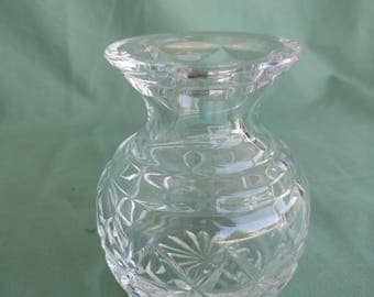 PRESSED GLASS VASE, Small, Pattern, Vintage, Collectible, Dried Flowers, Fresh Flowers